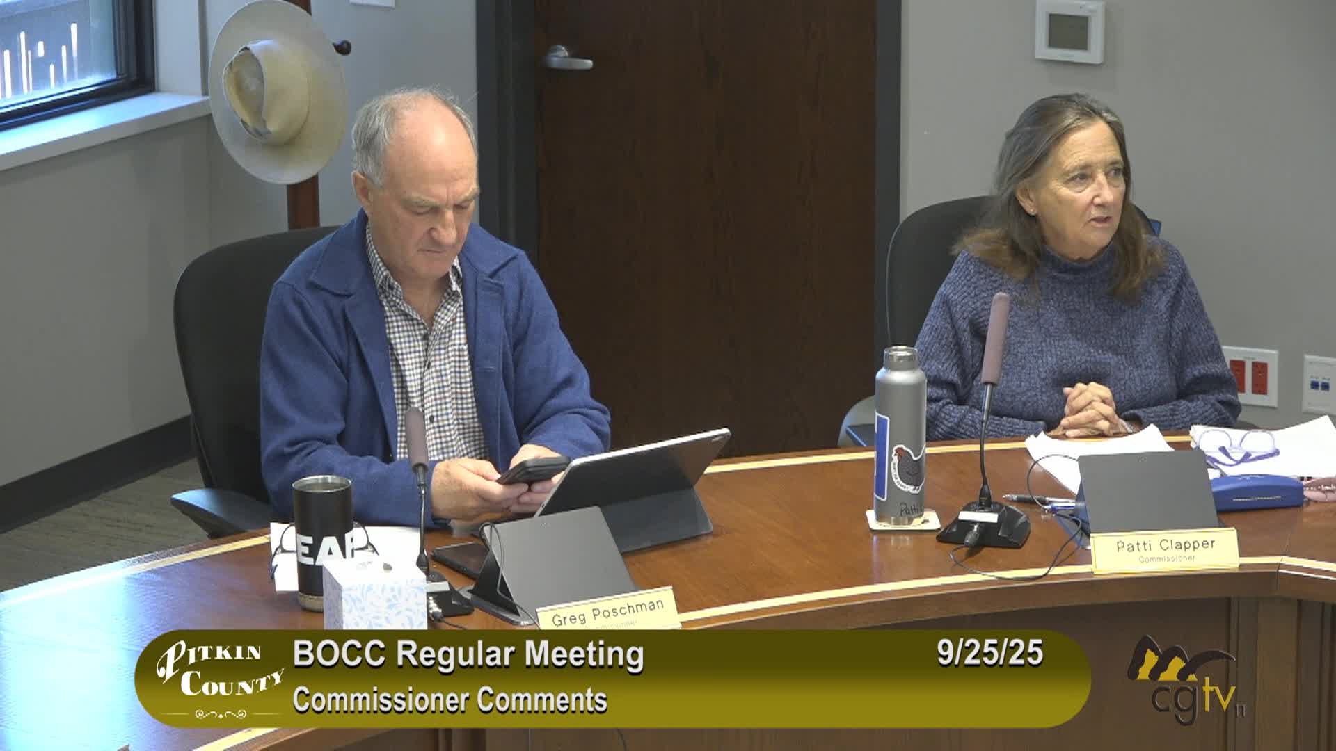 Pitkin County BoCC Regular Meeting 9/25/25
