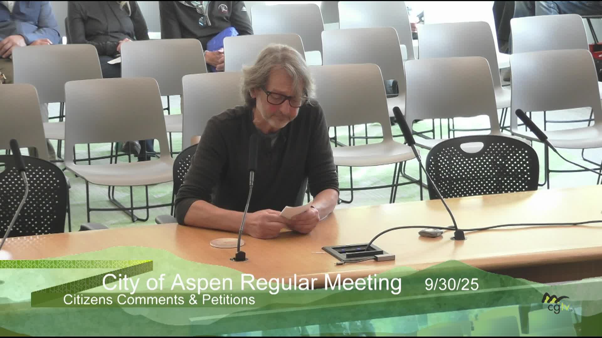 Aspen City Council Regular Meeting 9/30/25