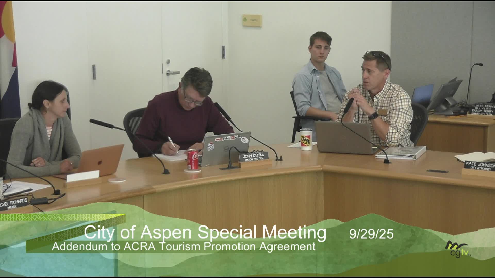 Aspen City Council Special Meeting & Work Session 9/29/25