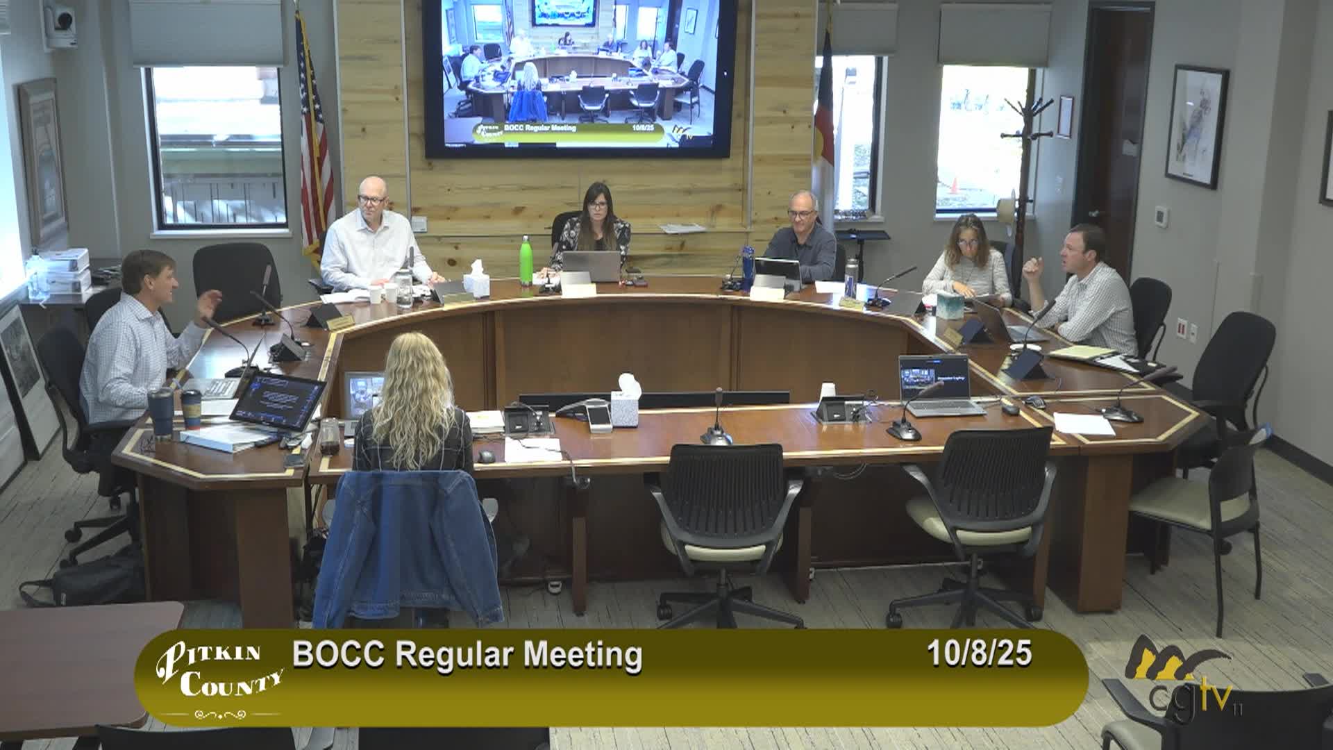 Pitkin County BoCC Regular Meeting 10/8/25
