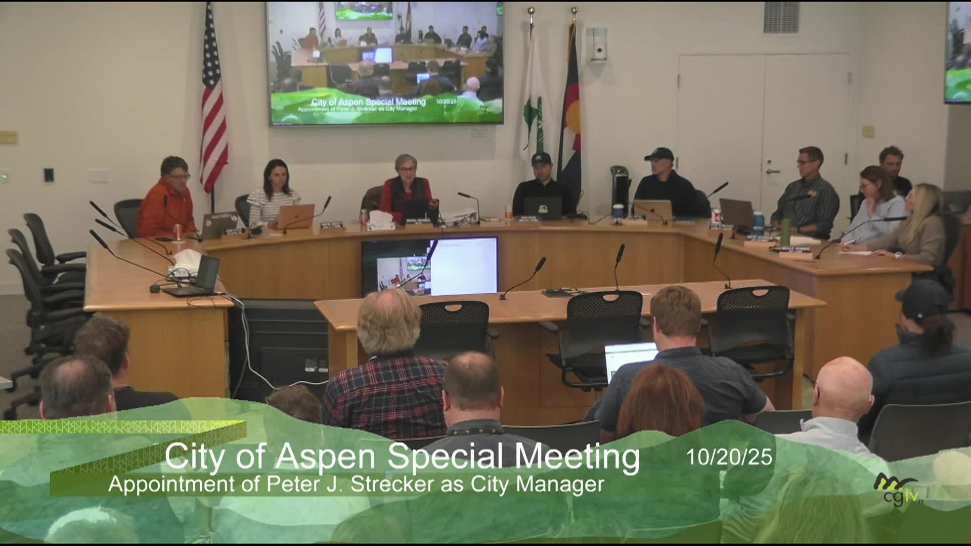 Aspen City Council Work Session & Special Meeting 10/20/25