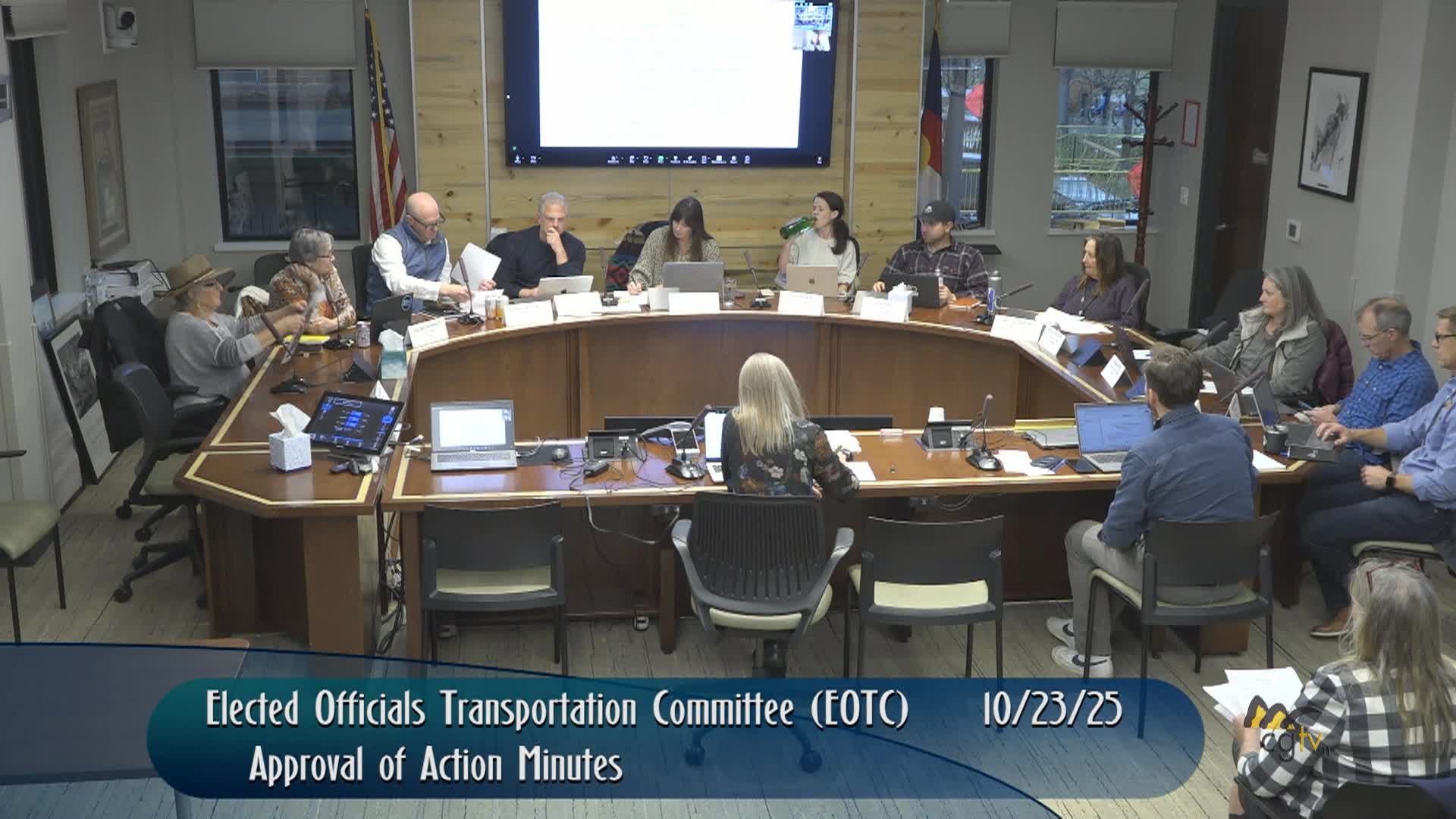 EOTC Meeting Hosted at BoCC Chambers 10/23/25 - Elected Official Transportation Committee