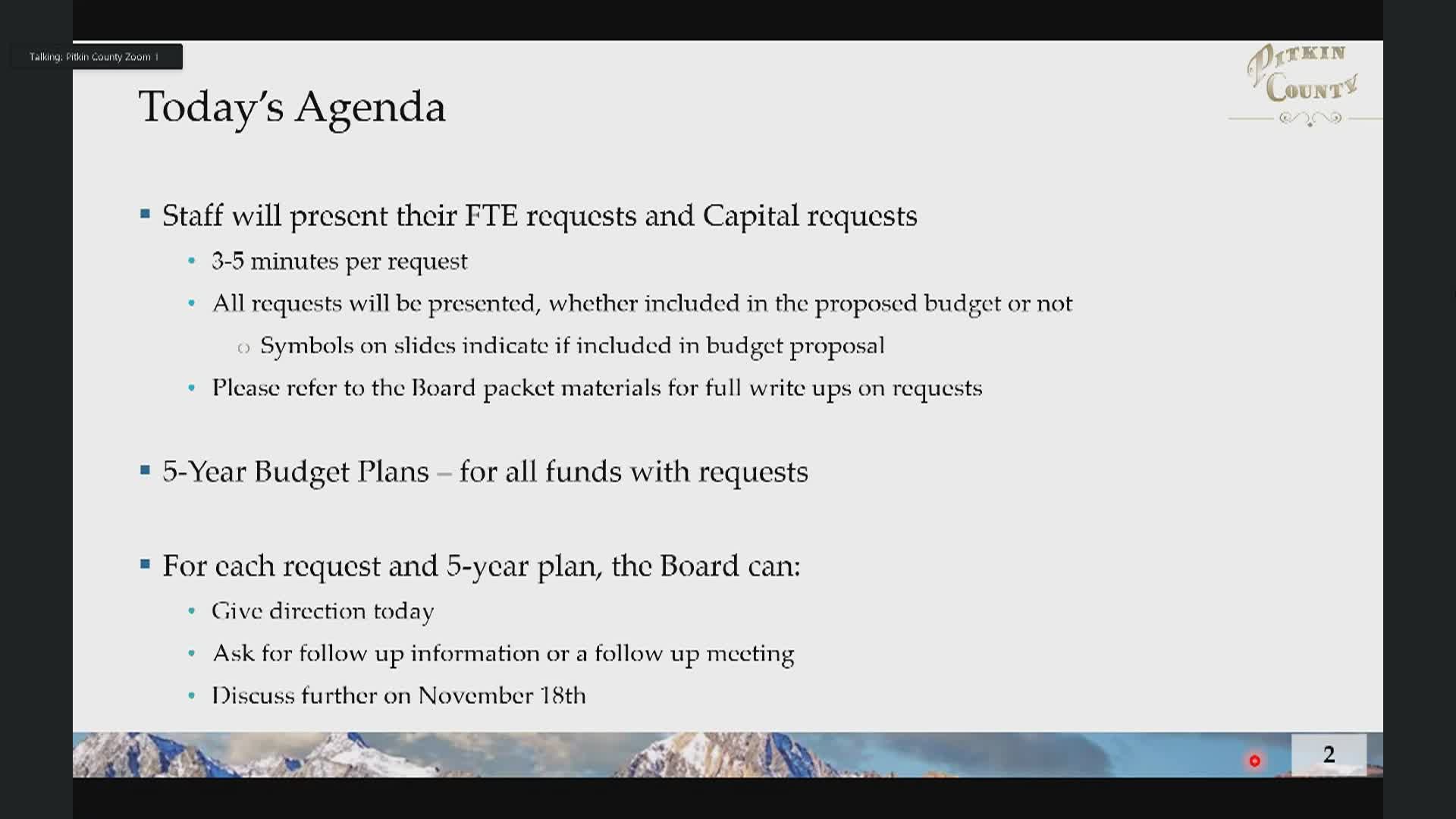 Pitkin County BoCC Work Session 10/28/25