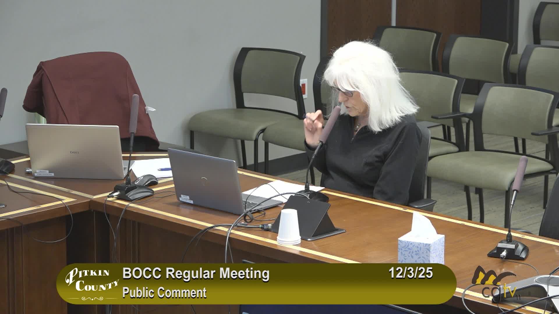 Pitkin County BoCC Regular Meeting 12/3/25