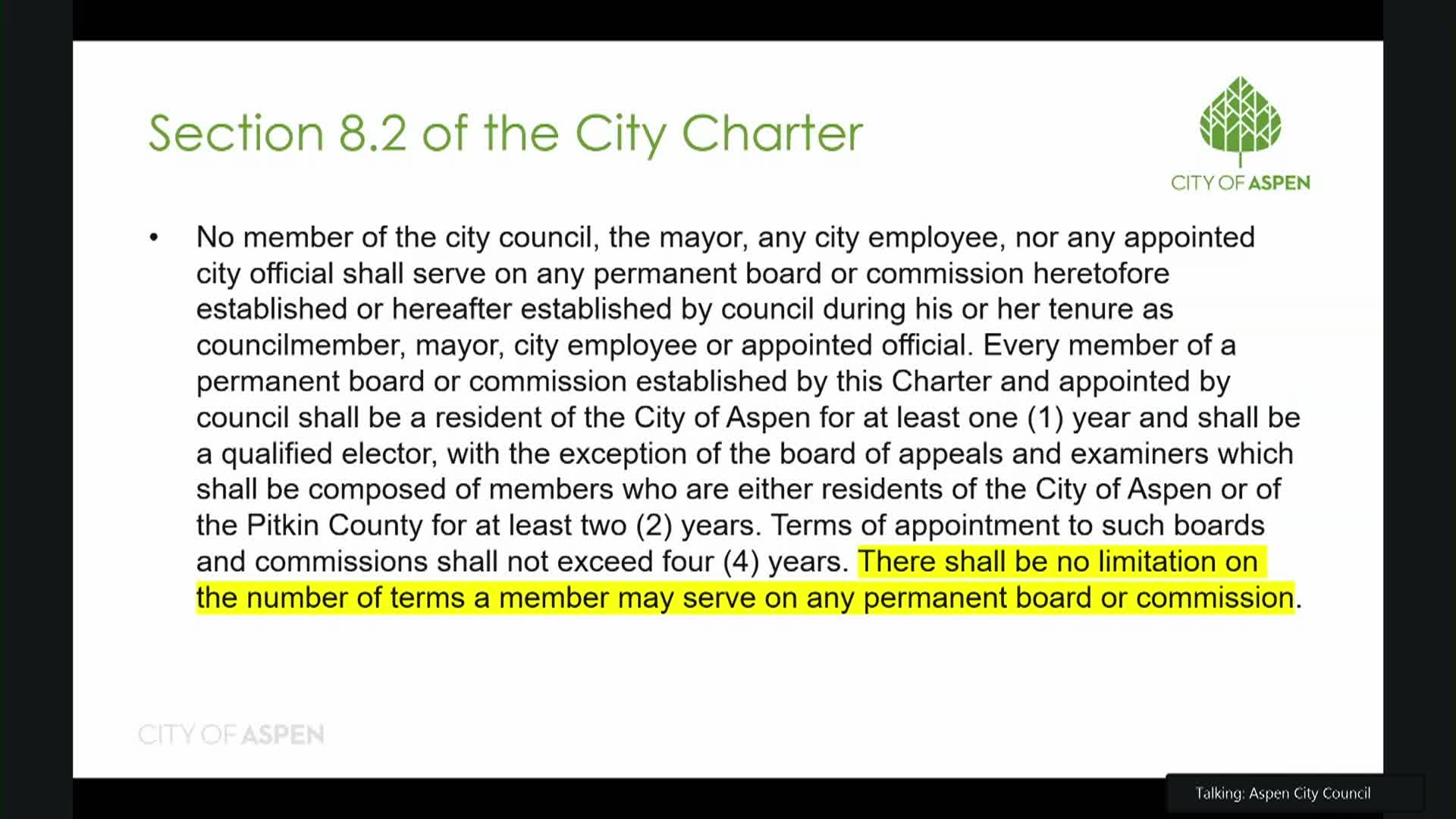 Thumbnail image for Aspen City Council Work Session 5/11/26