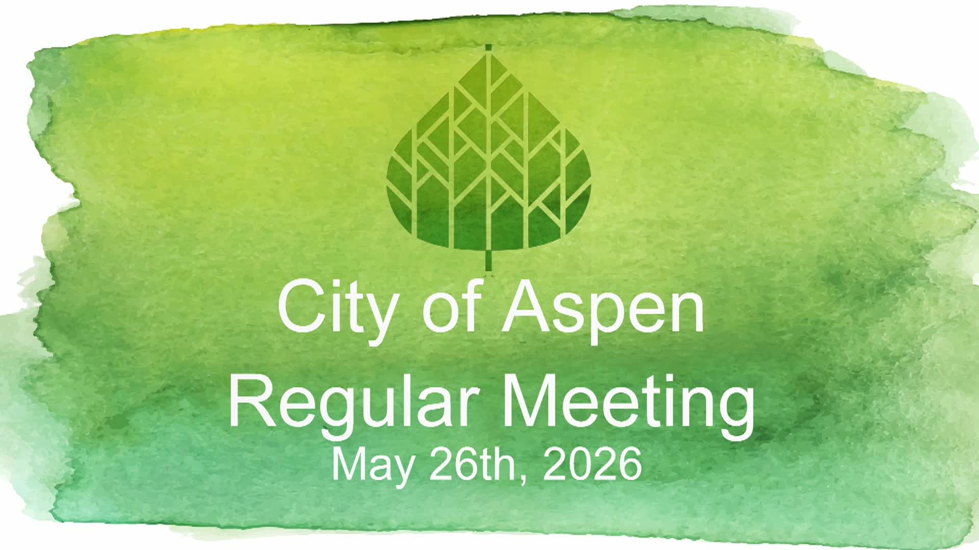 Thumbnail image for Aspen City Council Work Session 5/26/26