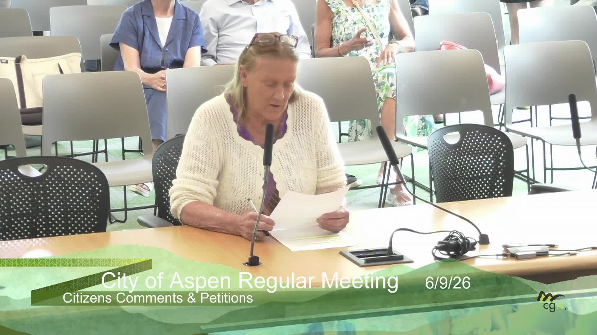 Thumbnail image for Aspen City Council Work Session 6/8/26