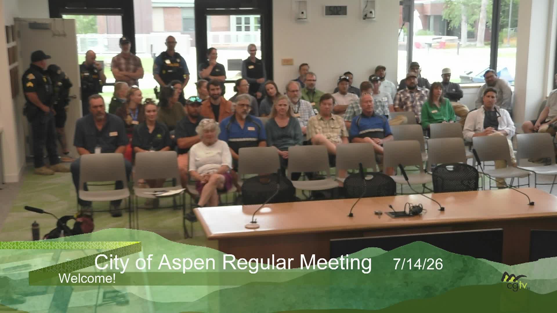 Thumbnail image for Aspen City Council Regular Meeting 7/14/26
