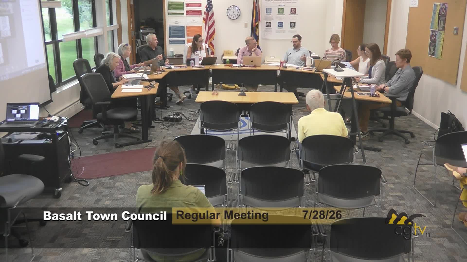 Thumbnail image for Basalt Town Council Regular Meeting & Executive Session  7/28/26