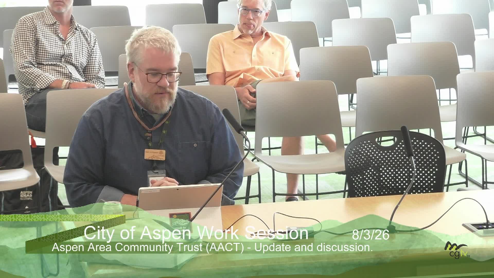 Thumbnail image for  Aspen City Council Work Session 8/3/26