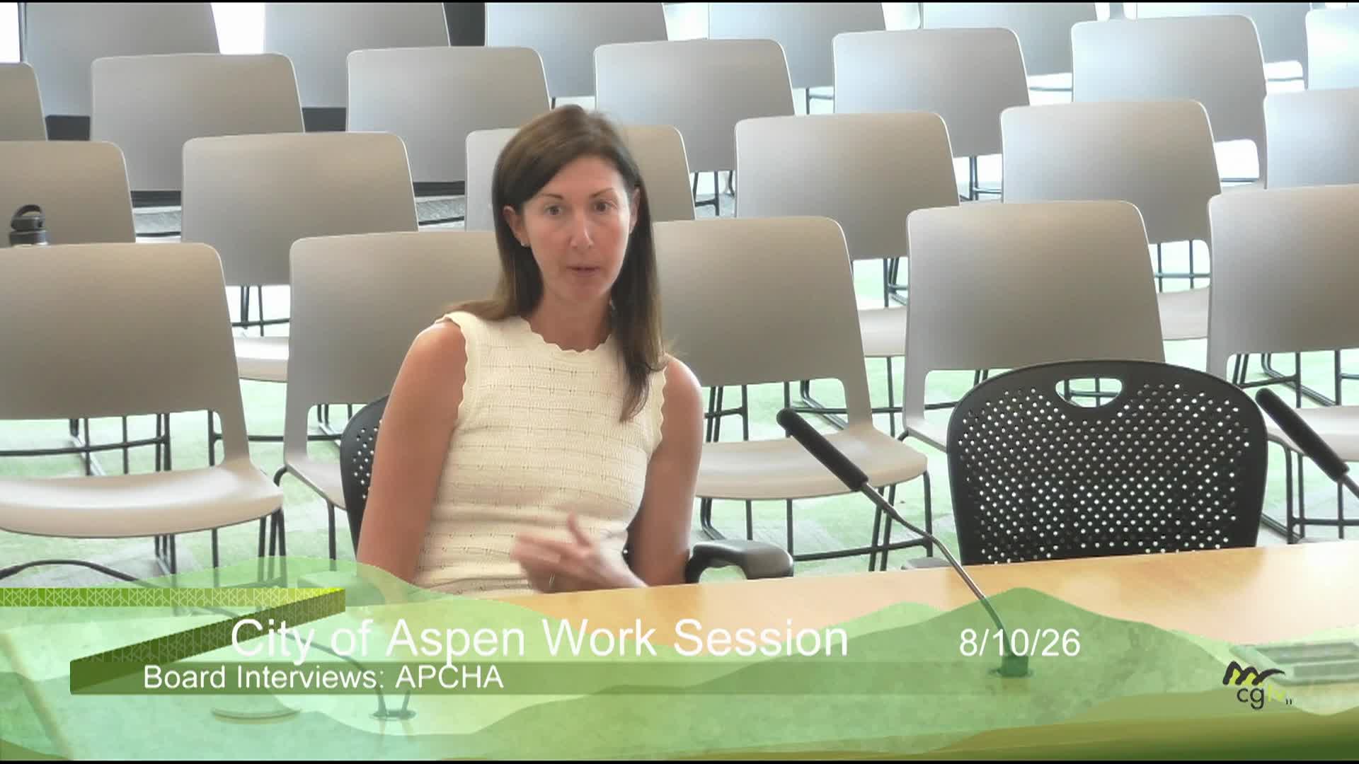 Thumbnail image for Aspen City Council Work Session 8/10/26