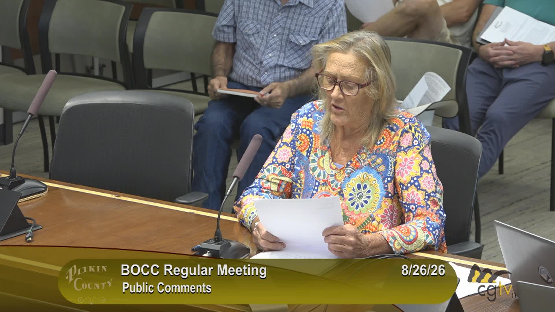 Thumbnail image for Pitkin County BoCC Regular Meeting 8/26/26