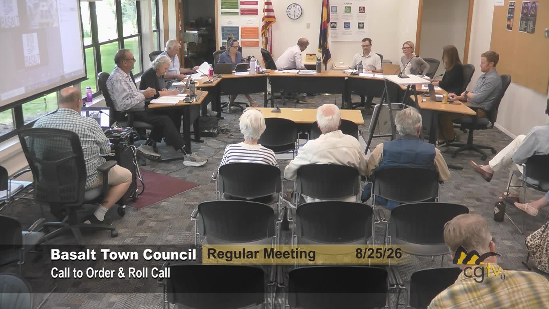 Thumbnail image for Basalt Town Council Regular Meeting 8/25/26