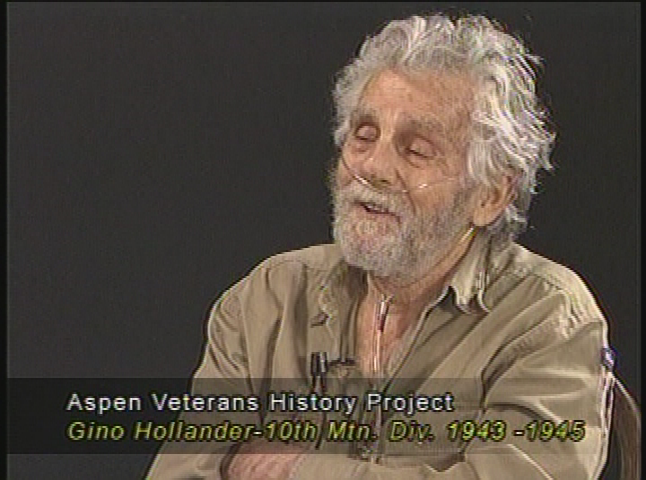 Thumbnail image for Roaring Fork Veterans History Project: Gino Hollander - US Army 10th Mountain Div. WWII (1943-45)